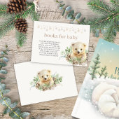 Beer Winter Baby shower Boeken voor Baby Insert Informatiekaartje