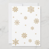 Beer Winter Snowflakes & Balloons Baby shower Kaart (Achterkant)