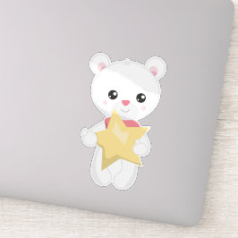 Beer, wit Beer, Teddy Bear, Baby, Star Sticker