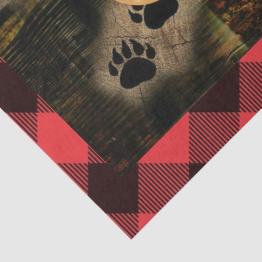 Beer Wolf Elk Moose Deer Eagle Tissuepapier (Detail)