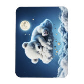 Beer Wolken Slaapmaan Dierendroom Magneet (Verticaal)