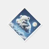 Beer Wolken Slaapmaan Dierendroom Servet (Hoek)