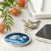 Beer Wolken Slaapmaan Dierendroom Sleutelhanger (Zijkant)