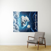 Beer Wolken Slaapmaan Dierendroom Wandkleed (In Situ (horizontaal))