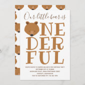 Beer Wonderful One 1st Birthday Kaart (Voorkant / Achterkant)