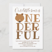 Beer Wonderful One 1st Birthday Uitnodiging (Voorkant)