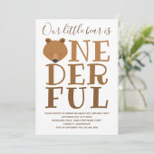 Beer Wonderful One 1st Birthday Uitnodiging (Staand voorkant)