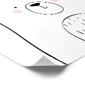 Beer Woodland Animal Nursery Wall art Monochrome Poster (Hoek)