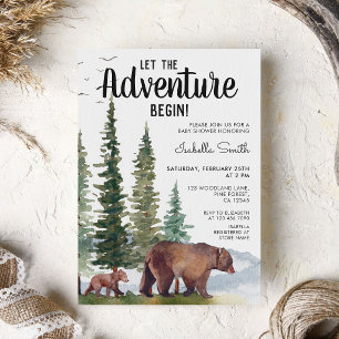 Beer Woodland Baby shower Kaart