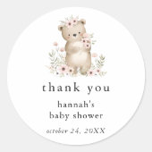  Beer Woodland Baby shower Sticker (Voorkant)