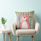 Beer - Woodland Friends - illustratie van de Water Kussen (Stoel)