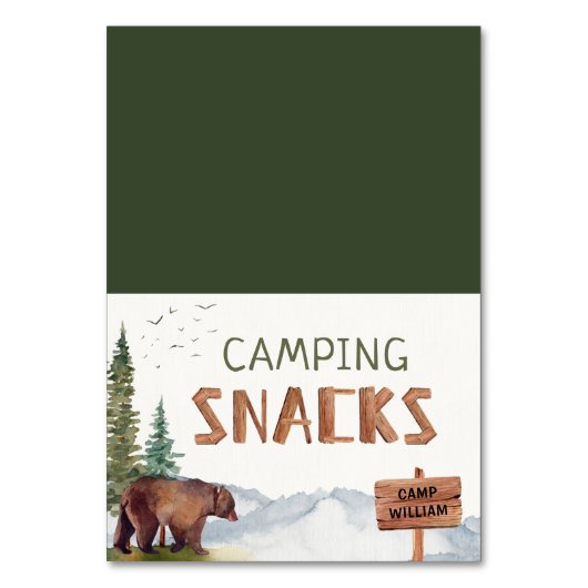 Beer Woodland - Kaart voor houten snacks (Voorkant)