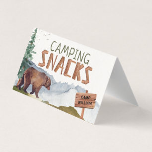 Beer Woodland - Kaart voor houten snacks