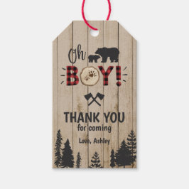 Beer Woodland Lumberjack Pset Boy Baby shower Cadeaulabel