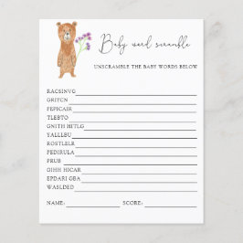 Beer Word Scramble | BABY SHOWER