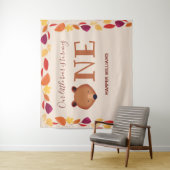 Beer wordt één Herfst Dier Eerste Verjaardag Wandkleed (In situ)