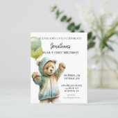 Beer-y 1e eerste verjaardag Schattig Beer (Staand voorkant)