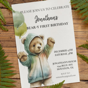 Beer-y 1e eerste verjaardag Schattig Beer