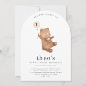 Beer-Y Eerste Verjaardag Boog Uitnodiging (Voorkant)