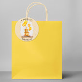 Beer-y Eerste Verjaardag Geel Beer Gift Label