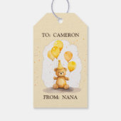 Beer-y Eerste Verjaardag Geslacht Neutraal Geel Be Cadeaulabel (Achterkant)