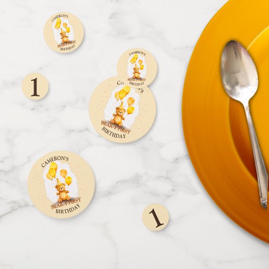 Beer-y Eerste Verjaardag Geslacht Neutraal Geel Be Confetti