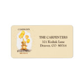 Beer-y Eerste Verjaardag Geslacht Neutraal Geel Be Etiket (Voorkant)