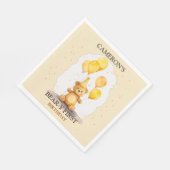 Beer-y Eerste Verjaardag Geslacht Neutraal Geel Be Servet (Hoek)