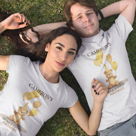 Beer-y Eerste Verjaardag Geslacht Neutraal Geel Be T-shirt