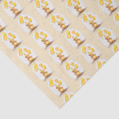 Beer-y Eerste Verjaardag Geslacht Neutraal Geel Be Tissuepapier (Detail)