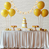 Beer-y Eerste Verjaardag Geslacht Neutraal Geel Be Vlaggetjes