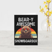Beer-y Geweldige Snowboarder Joke Snowboard Rider  Kaart (Gele Bloem)