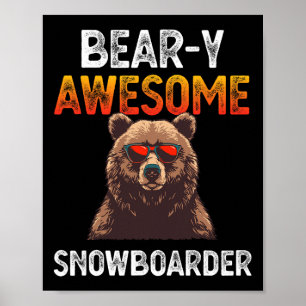 Beer-y Geweldige Snowboarder Joke Snowboard Rider  Poster