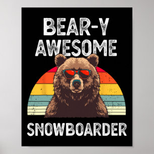 Beer-y Geweldige Snowboarder Joke Snowboard Rider Poster
