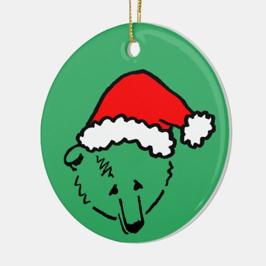 Beer-y kerstversiering keramisch ornament (Links)