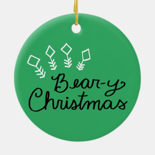 Beer-y kerstversiering keramisch ornament (Achterkant)