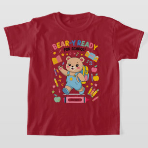 Beer-y Klaar voor school – Schattigee kleuterschoo T-shirt