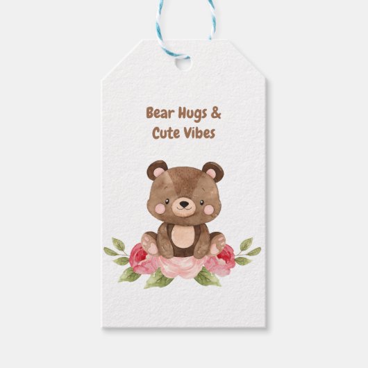 Beer-y Knuffels en Schattigee Vibes Gift Label Cadeaulabel (Voorkant)