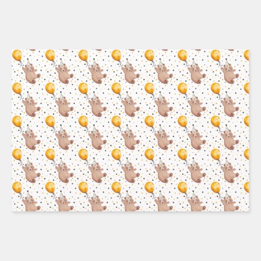 Beer-y Leuke Verjaardag Wrapping Paper Sheets – Te (Voorkant)