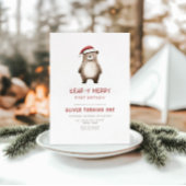 Beer-y Merry eerste verjaardagsuitnodiging Kaart