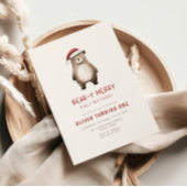 Beer-y Merry eerste verjaardagsuitnodiging Kaart