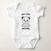 Beer-y Schattige en Knuffelig Baby Beer ontwerp Romper (Voorkant)