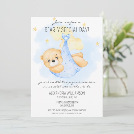 Beer-y Special Day Baby shower Kaart (Staand voorkant)