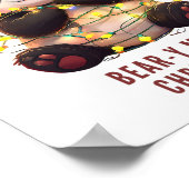 Beer-y Vrolijk Kerstfeest! Speelse Panda Poster (Hoek)