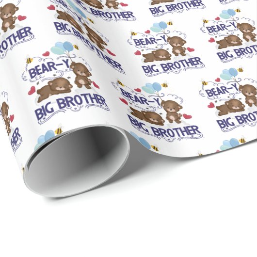 Beer-y zeer grote broer broer broer broer sibling cadeaupapier (Rol Hoek)