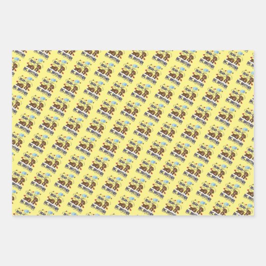 Beer-y zeer grote broer broer broer broer sibling inpakpapier vel (Voorkant 3)