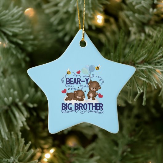 Beer-y zeer grote broer broer broer broer sibling keramisch ornament (Boom)