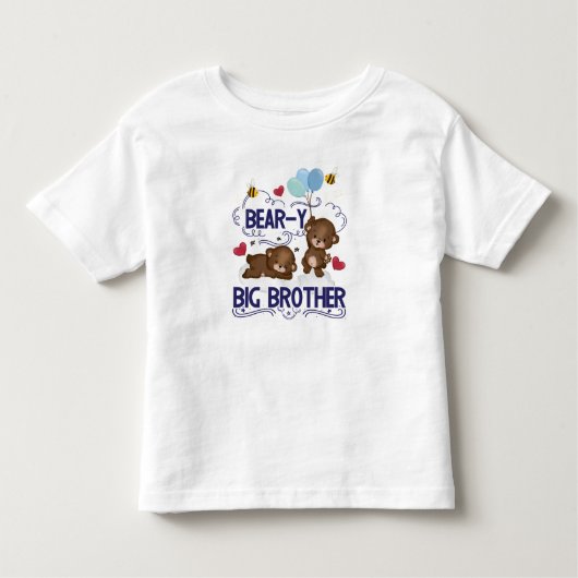 Beer-y Zeer Grote Broer Sibling Pun Kinder Shirts (Voorkant)