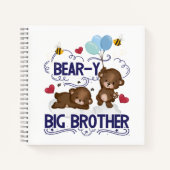 Beer-y Zeer Grote Broer Sibling Pun Notitieboek (Voorkant)