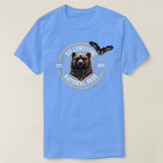 Beer Yellowstone National Park Eagle T-shirt (Design voorkant)